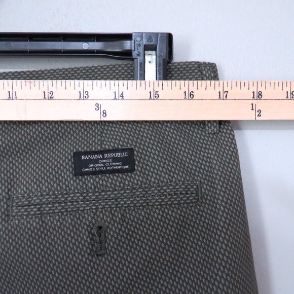 Banana Republic Aiden Chino Green Print Men's 32x32 - Picture 5 of 11